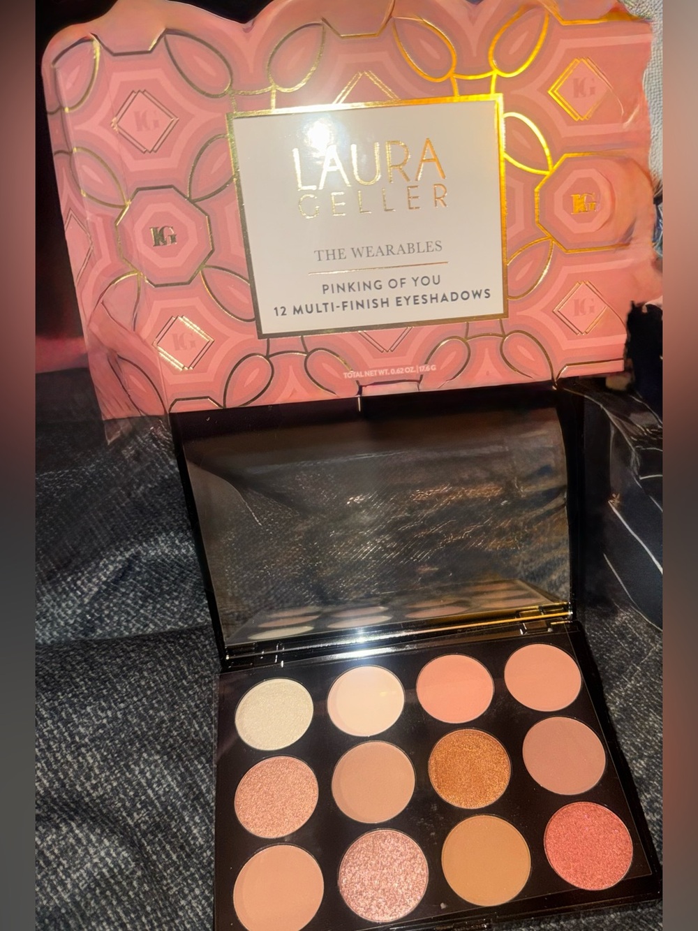 Laura Geller Pinking of You 12 Multi-Finish Eyeshadows - Pink and Peach Tones